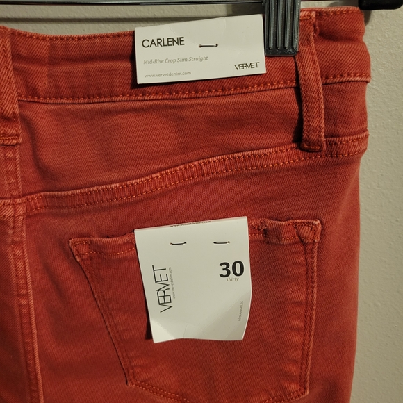 VERVET BY FLYING MONKEY Red Ankle Jeans - Picture 7 of 7